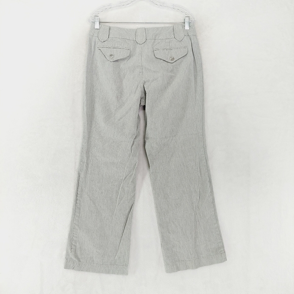Banana Republic Stretch Gray Flat Front Business Casual Wide Leg Trousers P317 - Picture 5 of 9